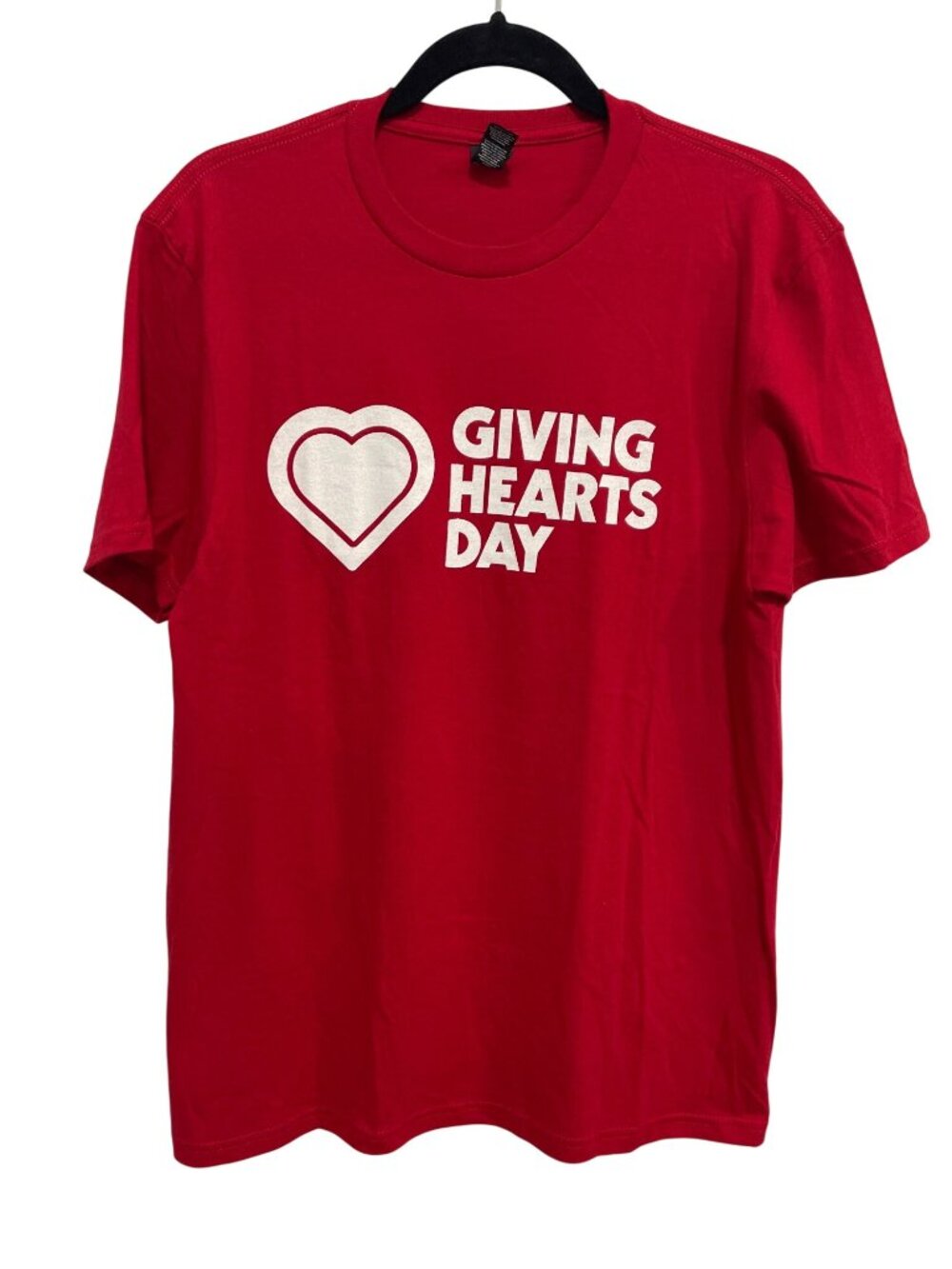 Giving Hearts Day TShirt District Graphic Tee Small DMF Short Sleeve Red White